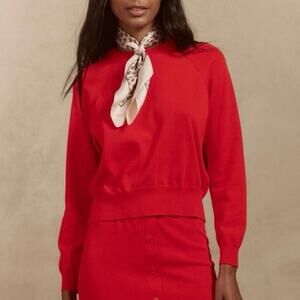 NWT THE GREAT. The Crew Neck Sweater in Tart